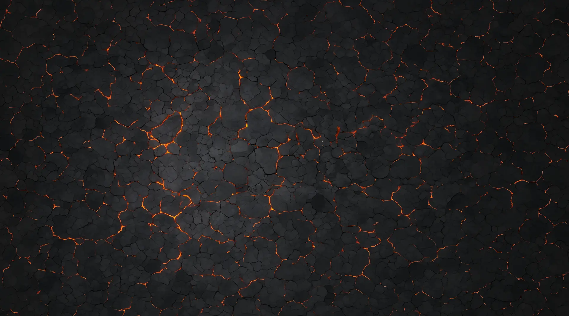 Cracked volcanic rock glowing with molten lava